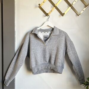 MWL Betterterry Cropped Polo Shirt in Heather Pepper